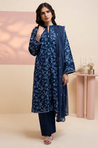 Embroidered Kurta Dupatta Trouser - 2584