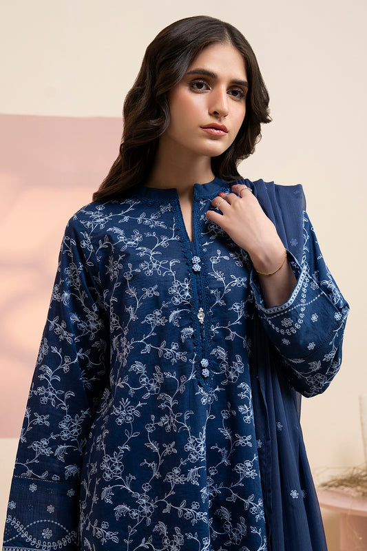 Embroidered Kurta Dupatta Trouser - 2584