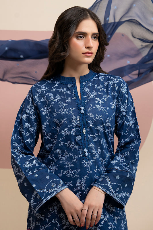Embroidered Kurta Dupatta Trouser - 2584