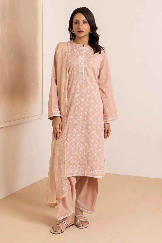 Embroidered Kurta Dupatta Trouser - 2585