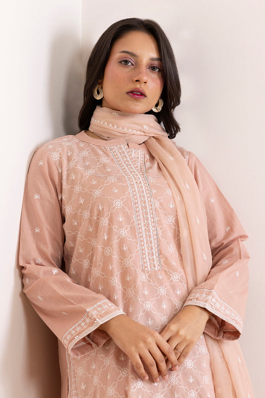 Embroidered Kurta Dupatta Trouser - 2585