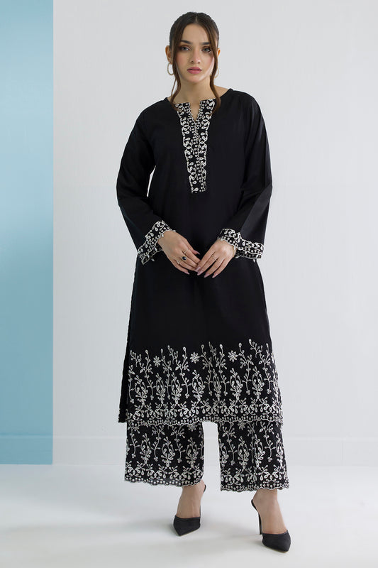 Embroidered Kurta Trouser - 2598