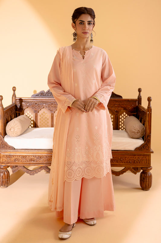 Embroidered Kurta Dupatta Trouser - 2604