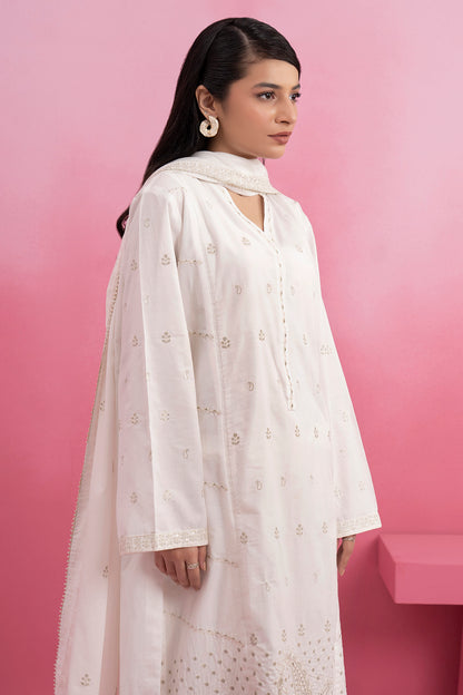 Embroidered Kurta Dupatta Trouser - 2605