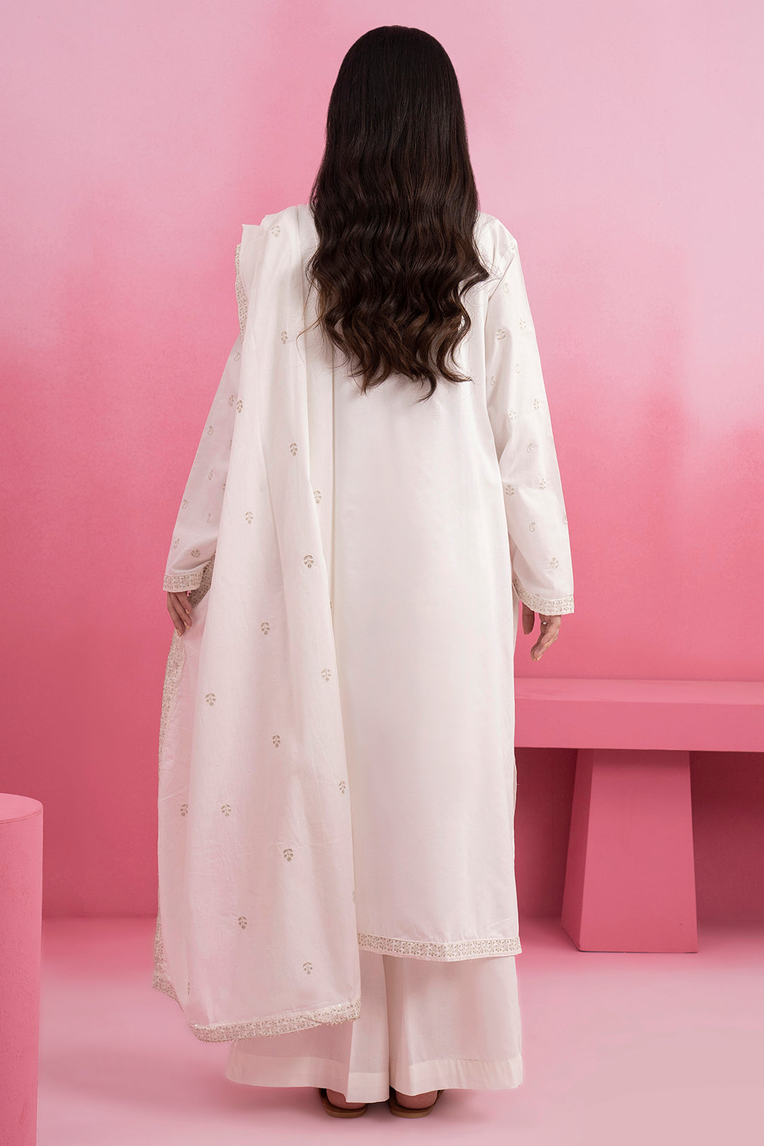 Embroidered Kurta Dupatta Trouser - 2605