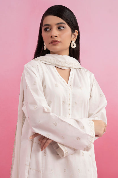 Embroidered Kurta Dupatta Trouser - 2605