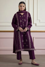Embroidered Kurta Dupatta Trouser - 2607