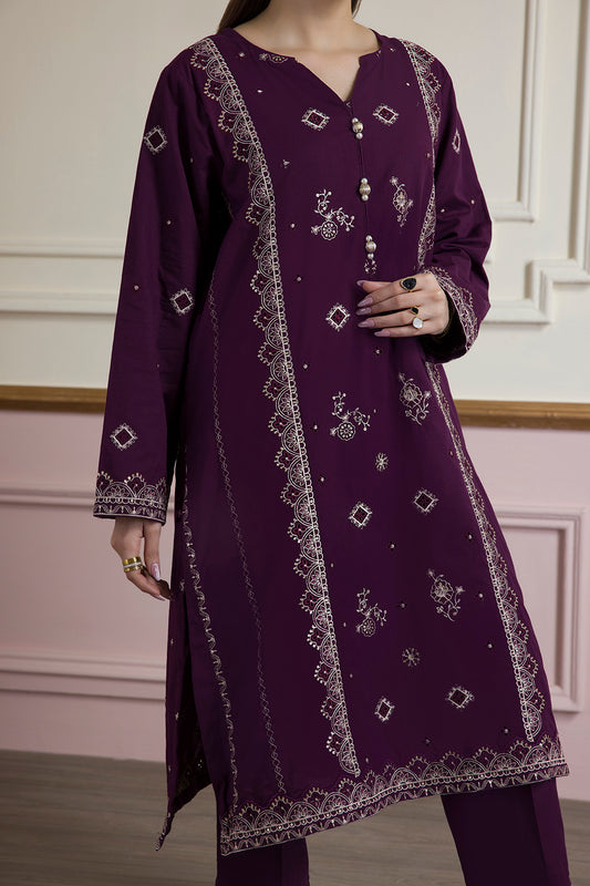 Embroidered Kurta Dupatta Trouser - 2607