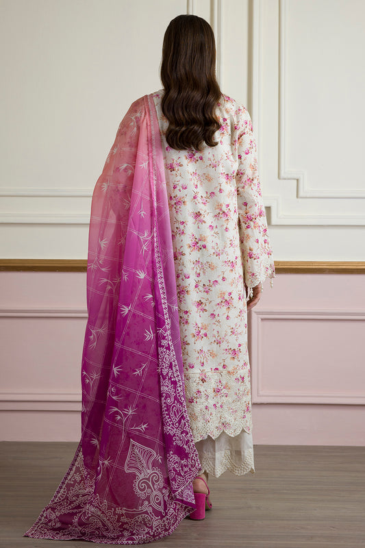 Embroidered Kurta Dupatta Trouser - 2608