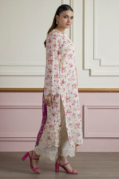Embroidered Kurta Dupatta Trouser - 2608