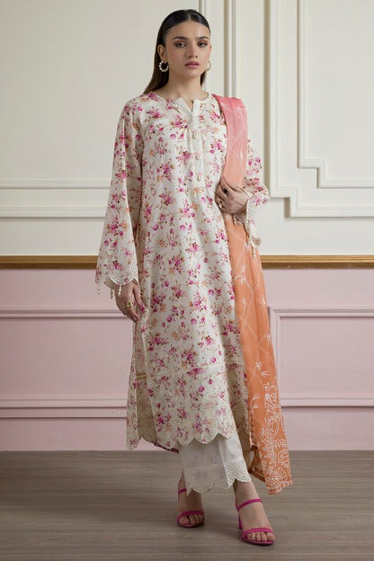 Embroidered Kurta Dupatta Trouser - 2608
