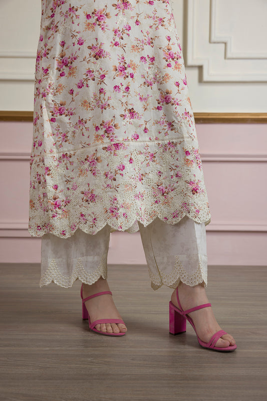 Embroidered Kurta Dupatta Trouser - 2608