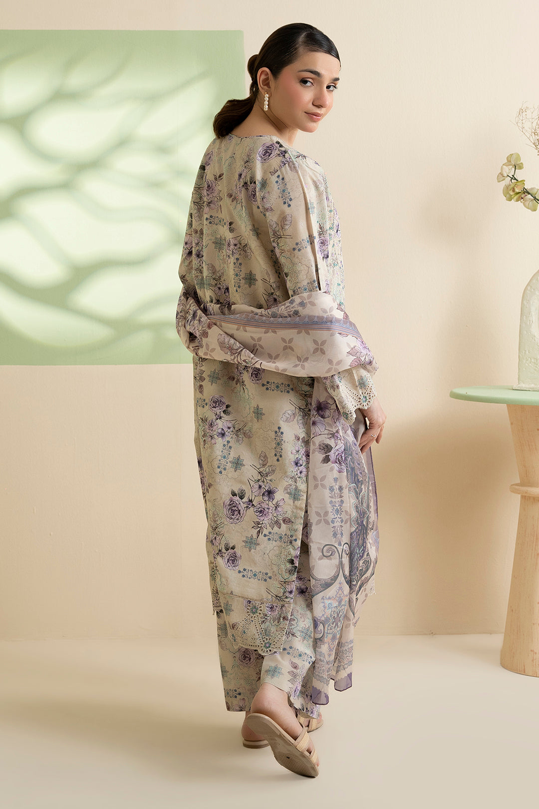 Embroidered Kurta Dupatta Trouser - 2609