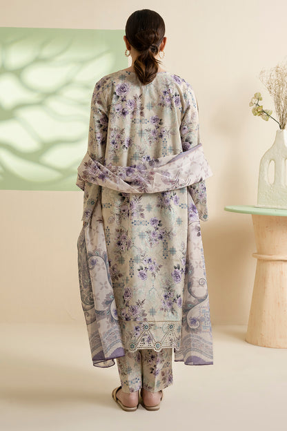 Embroidered Kurta Dupatta Trouser - 2609