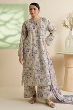 Embroidered Kurta Dupatta Trouser - 2609