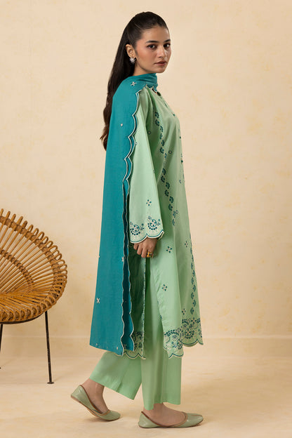 Embroidered Kurta Dupatta Trouser - 2610