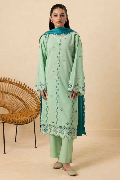 Embroidered Kurta Dupatta Trouser - 2610