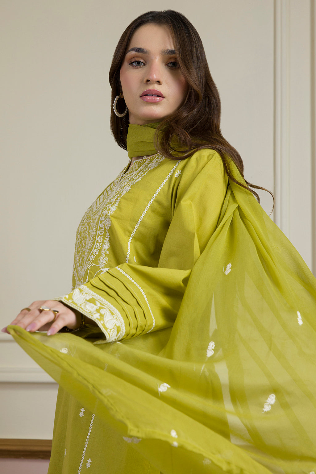 Embroidered Kurta Dupatta Trouser - 2612