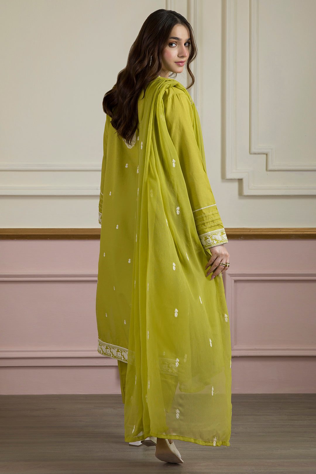 Embroidered Kurta Dupatta Trouser - 2612