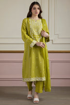 Embroidered Kurta Dupatta Trouser - 2612