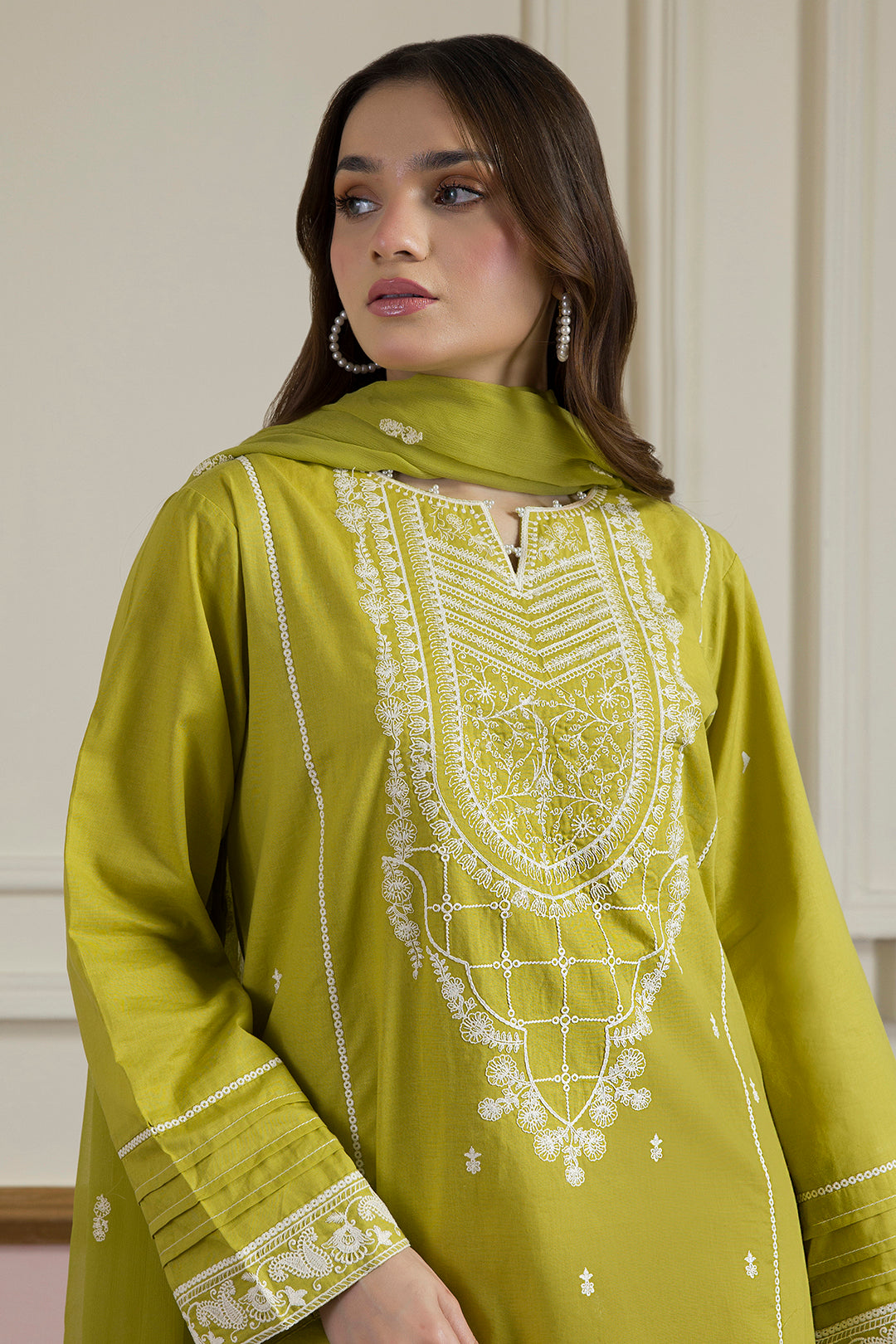 Embroidered Kurta Dupatta Trouser - 2612