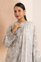 Embroidered Kurta Dupatta Trouser - 2636