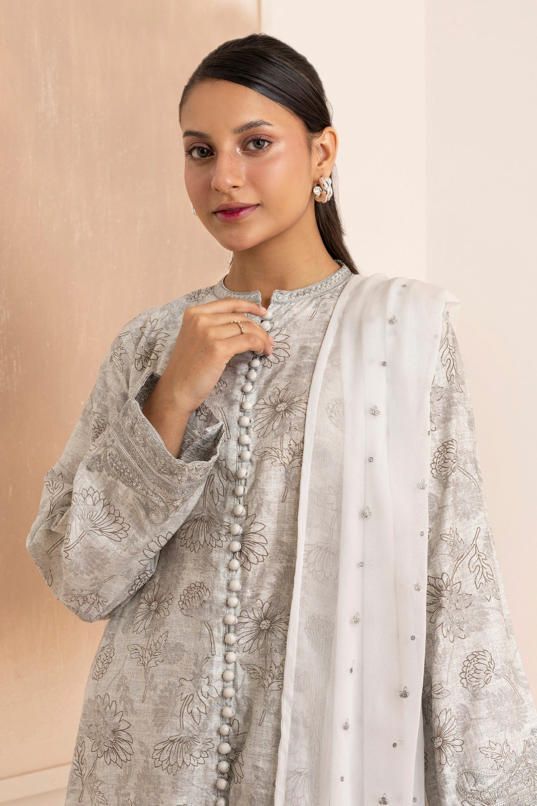 Embroidered Kurta Dupatta Trouser - 2636