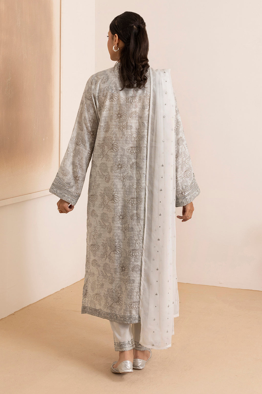 Embroidered Kurta Dupatta Trouser - 2636