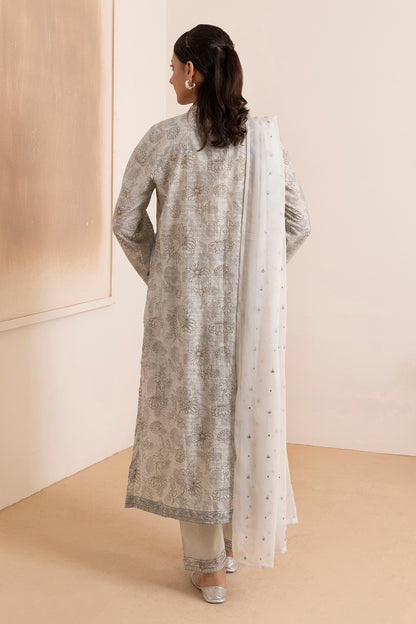 Embroidered Kurta Dupatta Trouser - 2636