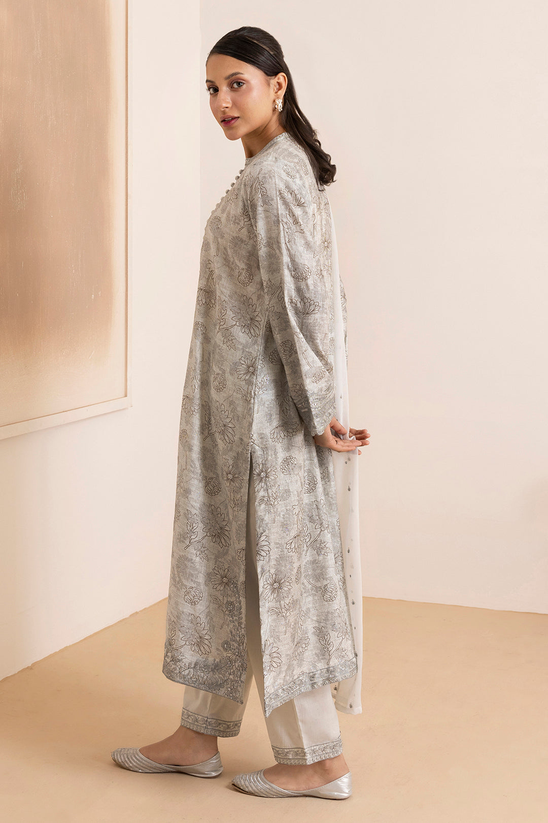 Embroidered Kurta Dupatta Trouser - 2636