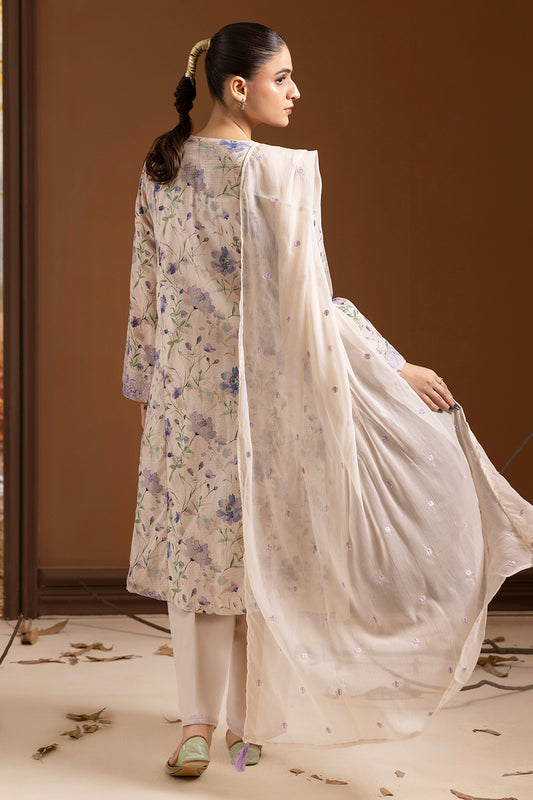 Embroidered Kurta Dupatta Trouser - 2639
