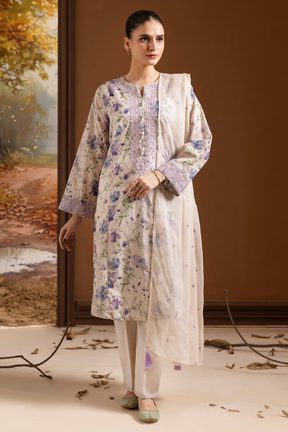 Embroidered Kurta Dupatta Trouser - 2639