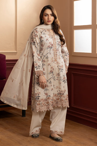Embroidered Kurta Dupatta Trouser - 2640