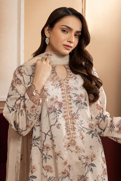 Embroidered Kurta Dupatta Trouser - 2640