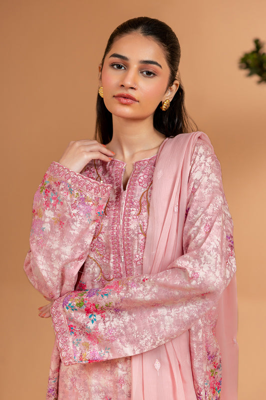 Embroidered Kurta Dupatta Trouser - 2642