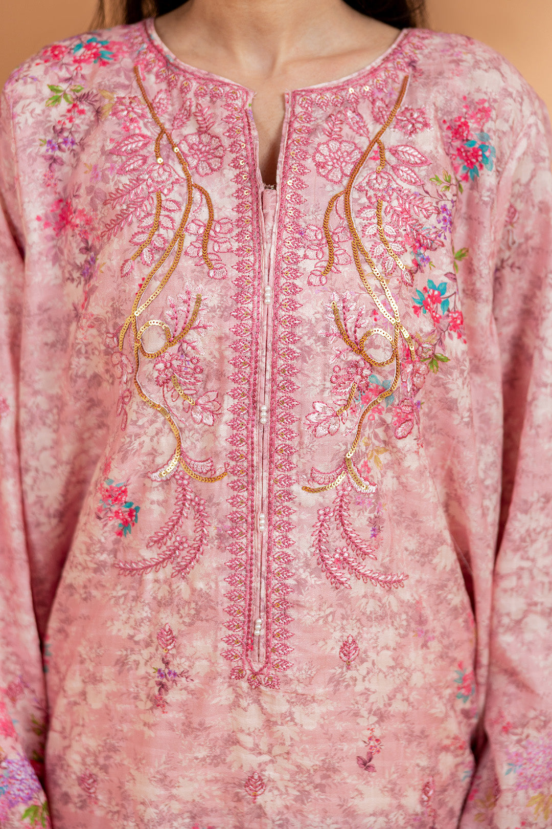 Embroidered Kurta Dupatta Trouser - 2642