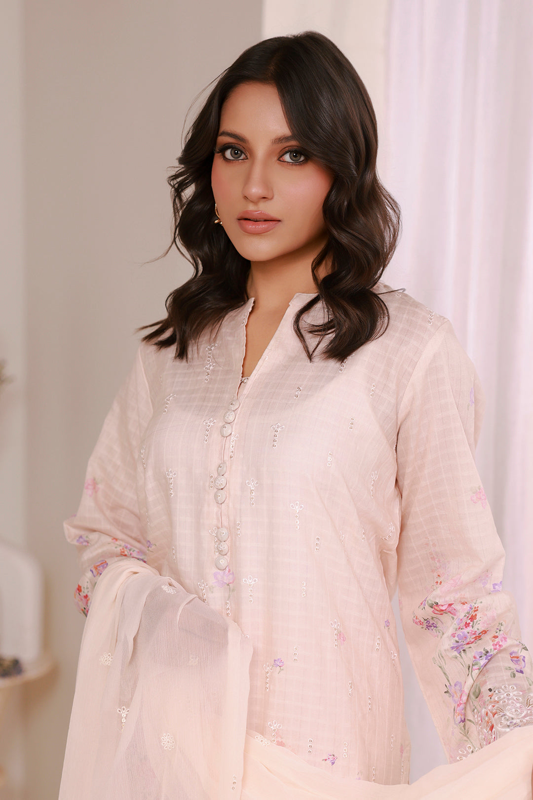 Embroidered Kurta Dupatta Trouser - 2643