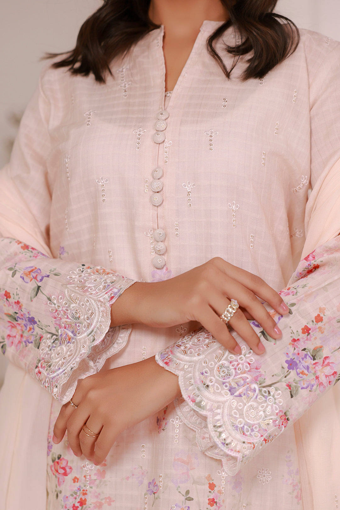 Embroidered Kurta Dupatta Trouser - 2643