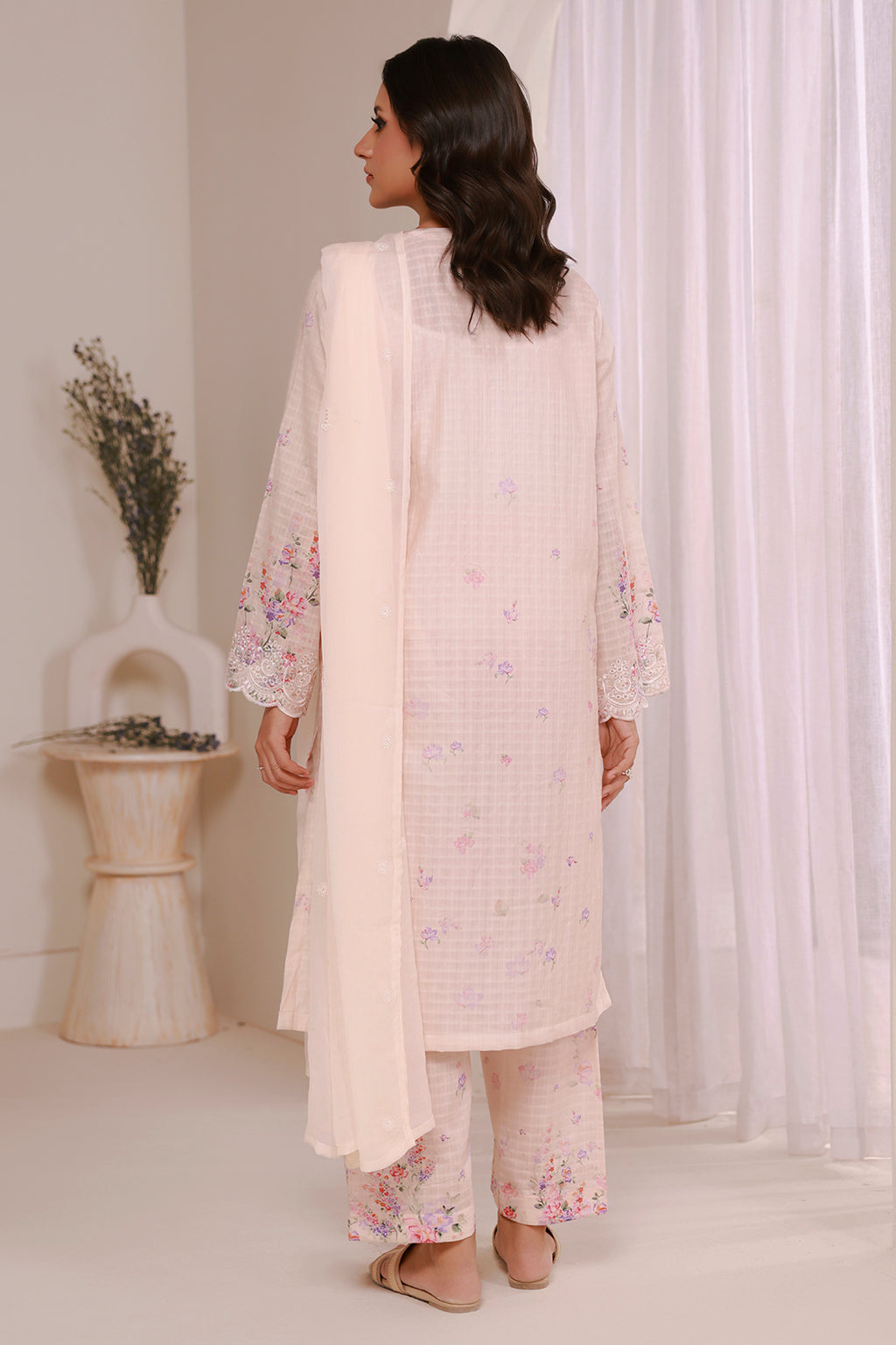 Embroidered Kurta Dupatta Trouser - 2643