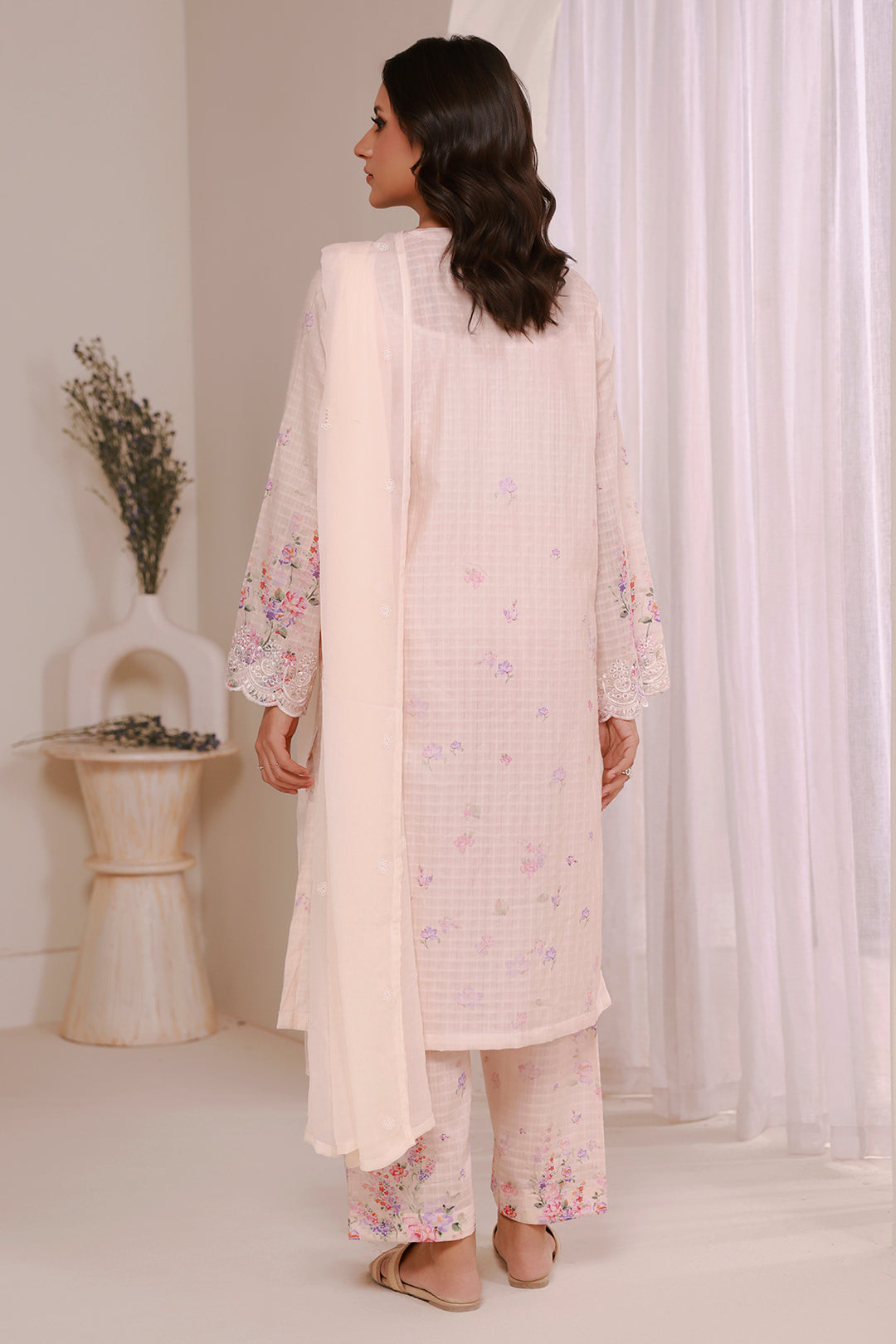 Embroidered Kurta Dupatta Trouser - 2643