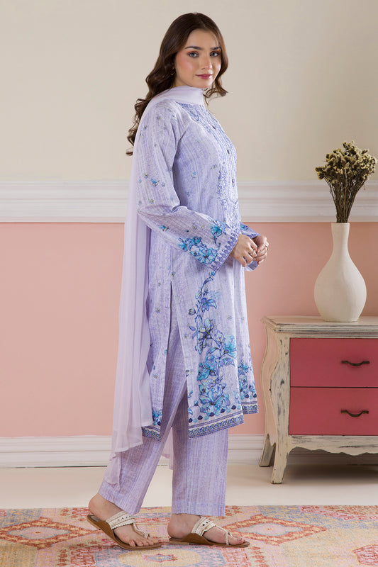 Embroidered Kurta Dupatta Trouser - 2644