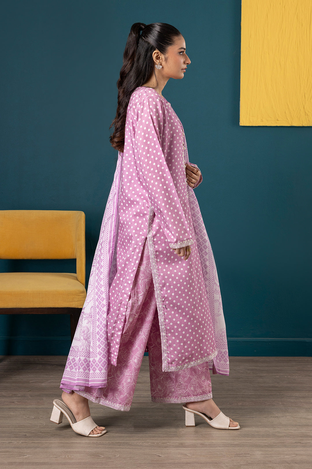Embroidered Kurta Dupatta Trouser - 2645