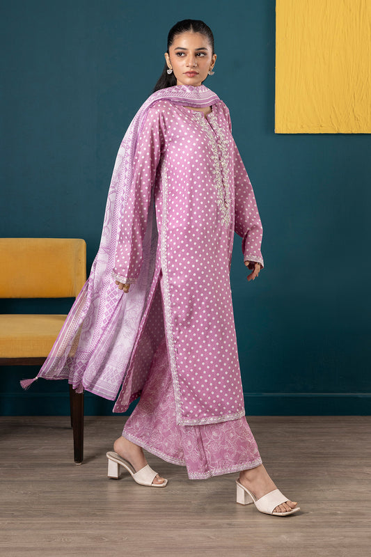 Embroidered Kurta Dupatta Trouser - 2645