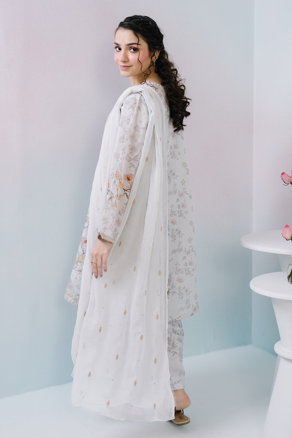Embroidered Kurta Dupatta Trouser - 2646