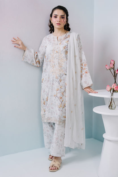 Embroidered Kurta Dupatta Trouser - 2646