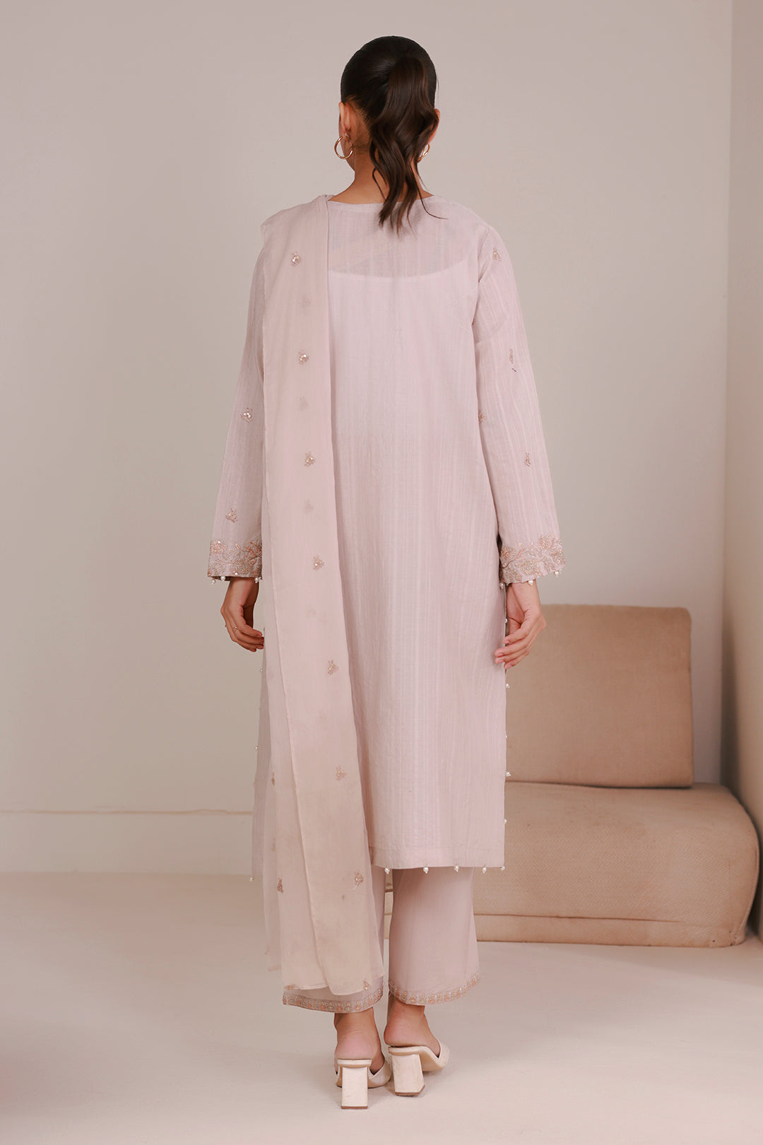 Embroidered Kurta Dupatta Trouser - 2647