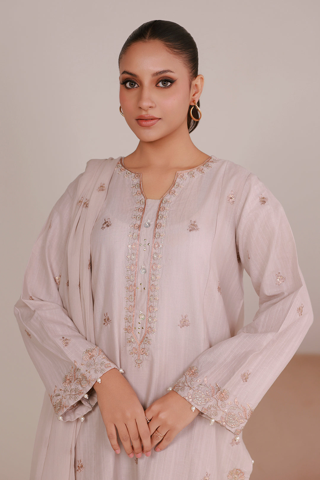 Embroidered Kurta Dupatta Trouser - 2647