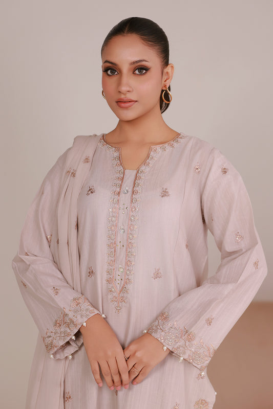 Embroidered Kurta Dupatta Trouser - 2647