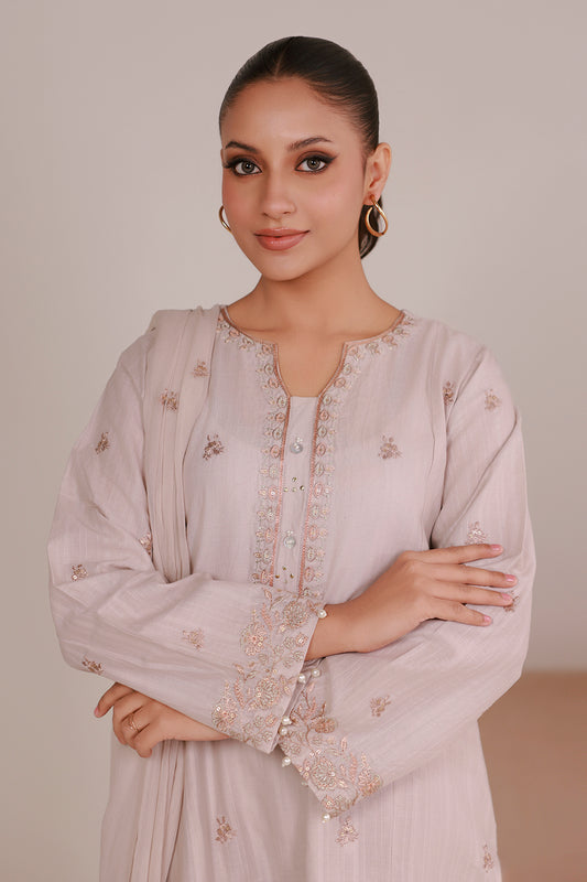 Embroidered Kurta Dupatta Trouser - 2647