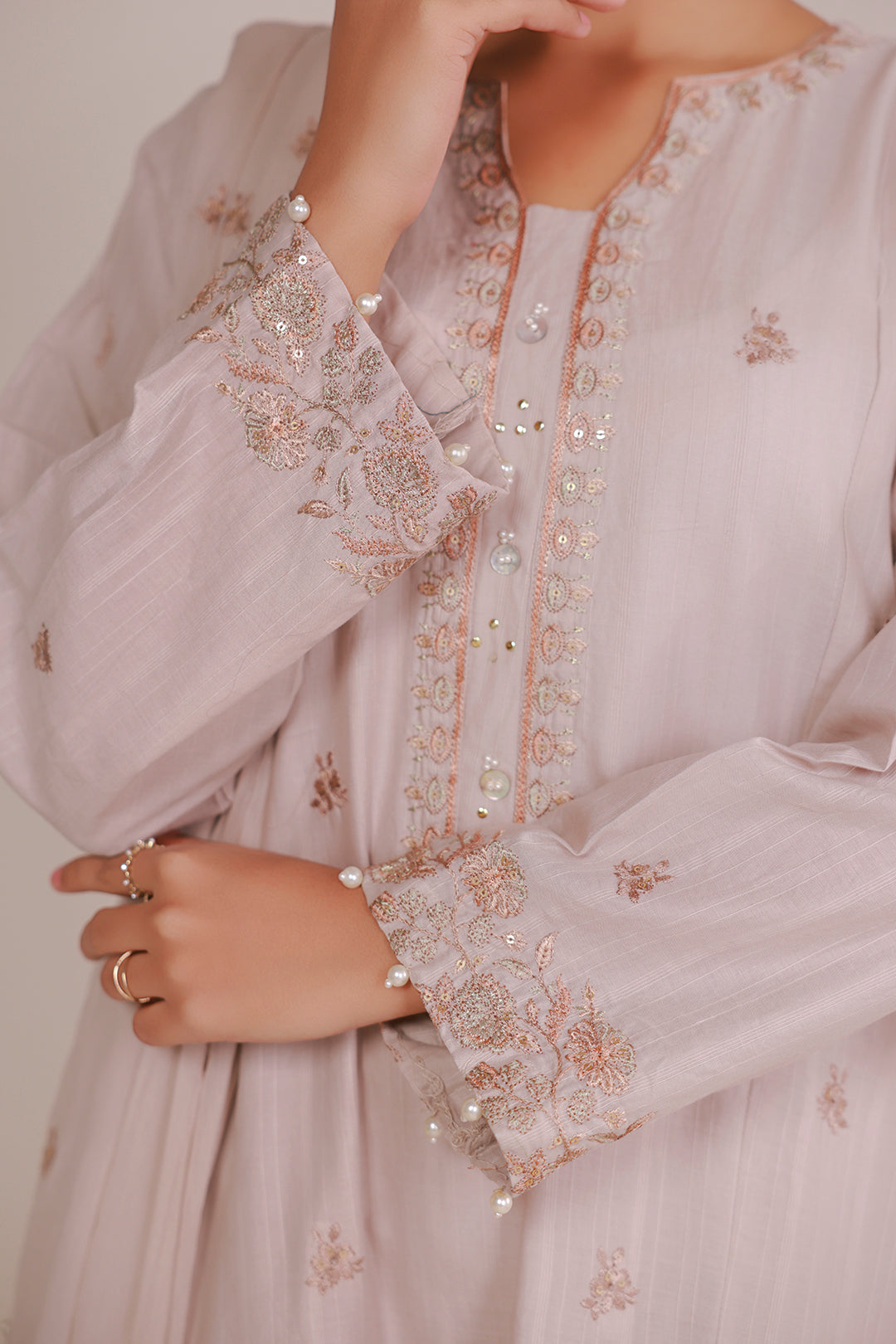 Embroidered Kurta Dupatta Trouser - 2647